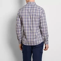 Van Heusen Originals Mens Long Sleeve Cuffed Slim Fit Stretch Fabric Button-Down Shirt