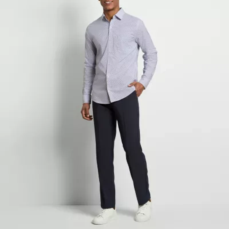 Van Heusen Originals Mens Long Sleeve Slim Fit Stretch Fabric Button-Down Shirt