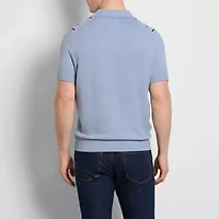 Van Heusen Smart Temp Mens Short Sleeve Button Polo Sweater