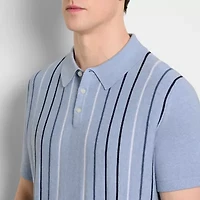 Van Heusen Smart Temp Mens Short Sleeve Button Polo Sweater