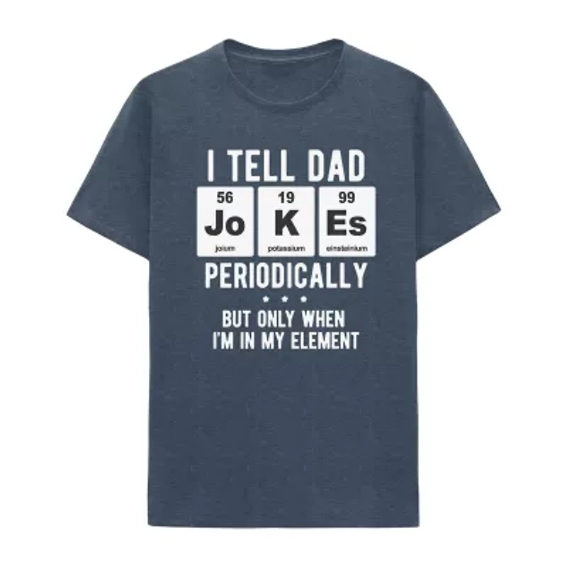 Mens Short Sleeve Dad Jokes Graphic T-Shirt