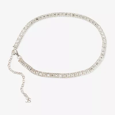 JS Jessica Simpson Diamond Chain Womens Belt