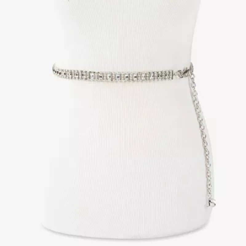 JS Jessica Simpson Diamond Chain Womens Belt