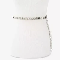 JS Jessica Simpson Diamond Chain Womens Belt
