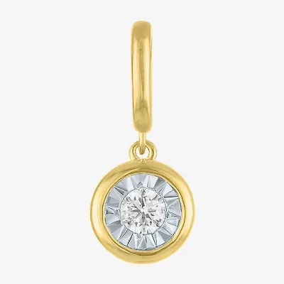 Charmed by Diamond Addiction (G-H / Si2- I1) Womens 1/10 CT. T.W. Lab Grown White 14K Gold Over Silver Pendant
