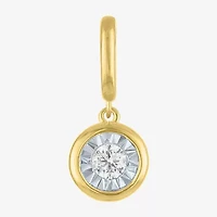 Charmed by Diamond Addiction (G-H / Si2- I1) Womens 1/10 CT. T.W. Lab Grown White 14K Gold Over Silver Pendant
