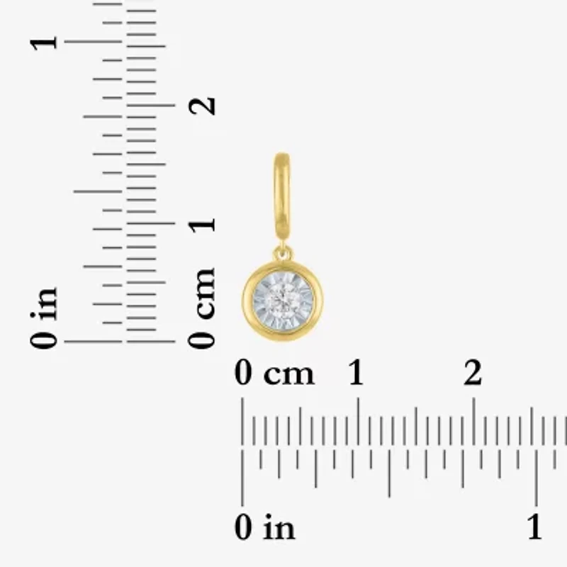 Charmed by Diamond Addiction (G-H / Si2- I1) Womens 1/10 CT. T.W. Lab Grown White 14K Gold Over Silver Pendant