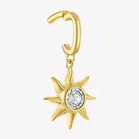 Charmed by Diamond Addiction Sun (G-H / Si2- I1) Womens Accent Lab Grown White 14K Gold Over Silver Sunburst Pendant