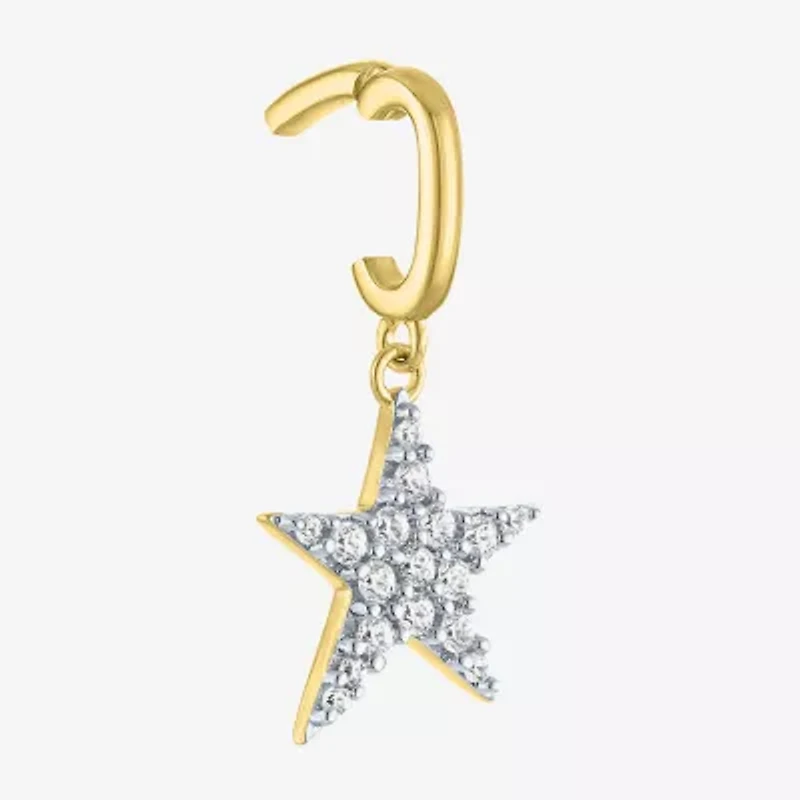 Charmed by Diamond Addiction Star (G-H / Si2- I1) Womens 1/10 CT. T.W. Lab Grown White 14K Gold Over Silver Pendant