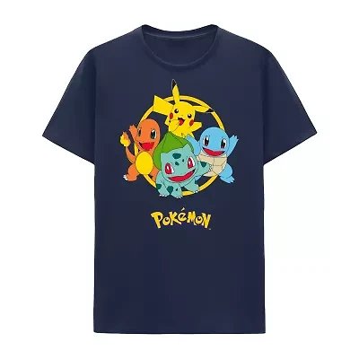 Little & Big Kid Boys Crew Neck Short Sleeve Regular Fit Pokemon Graphic T-Shirt