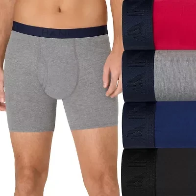 Hanes Mens 4 Pack Boxer Briefs Ubbbz4