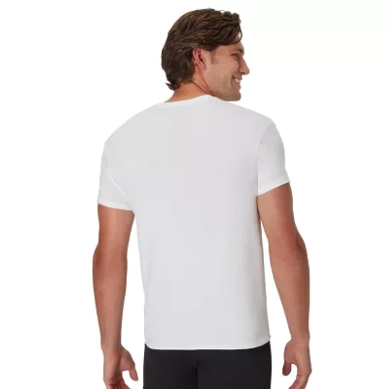 Hanes Mens 4 Pack Short Sleeve Crew Neck Moisture Wicking T-Shirt