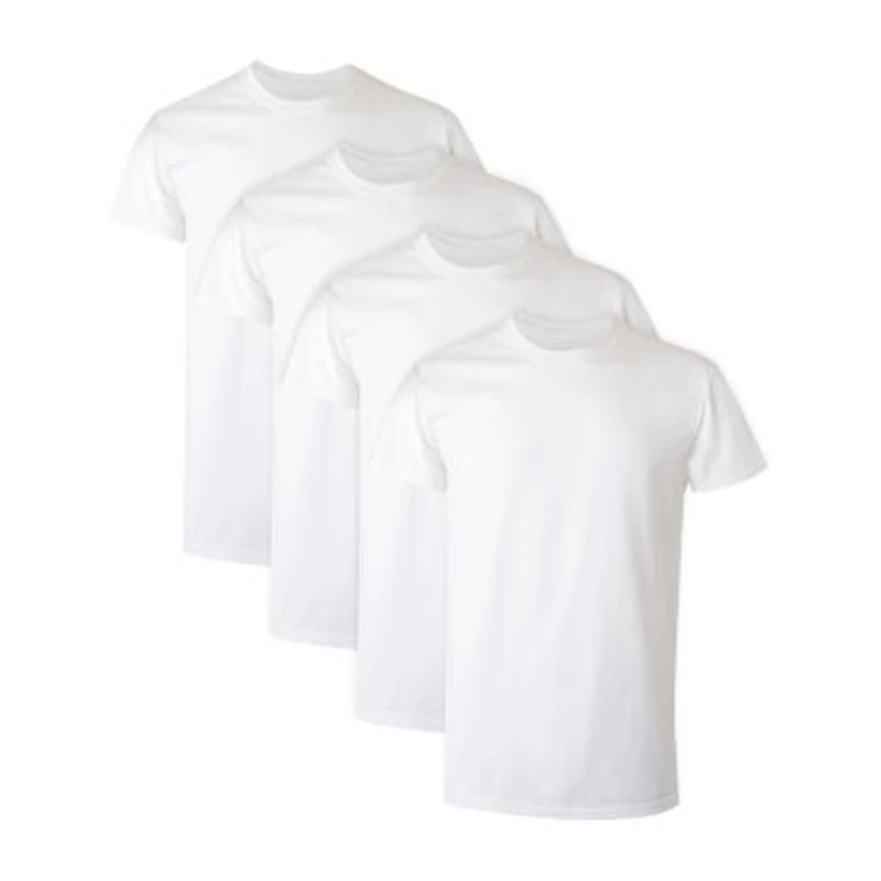 Hanes Mens 4 Pack Short Sleeve Crew Neck Moisture Wicking T-Shirt