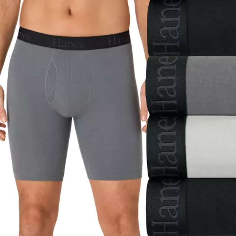 Hanes Mens 4 Pack Support Pouch Boxer Briefs Ufsll4