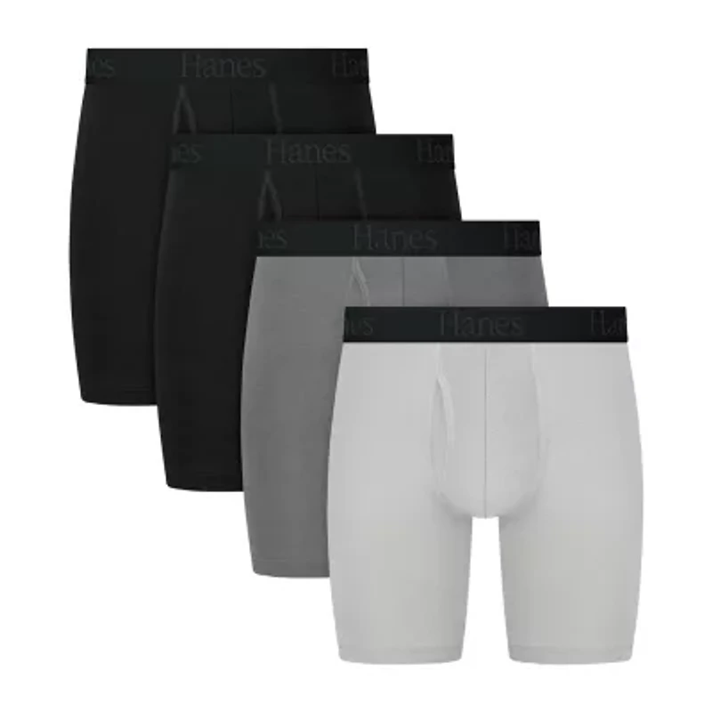Hanes Mens 4 Pack Support Pouch Boxer Briefs Ufsll4