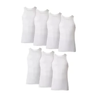Hanes Mens U Neck Sleeveless 7 Pack Tank