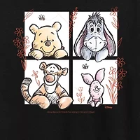 Tigger, Piglet, Eeyore Womens Plus Crew Neck Short Sleeve Regular Fit Piglet Tigger Graphic T-Shirt
