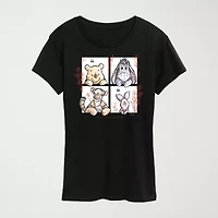 Tigger, Piglet, Eeyore Womens Plus Crew Neck Short Sleeve Regular Fit Piglet Tigger Graphic T-Shirt