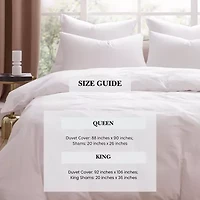 Pointehaven Percale Printed 3-pc. Reversible Duvet Cover Set