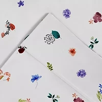 Pointehaven Percale Printed 3-pc. Reversible Duvet Cover Set
