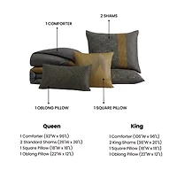 Bebejan Golden Hex 5-pc. Reversible Comforter Set