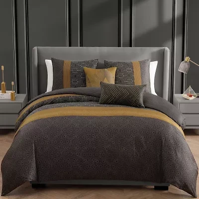 Bebejan Golden Hex 5-pc. Reversible Comforter Set