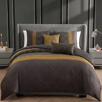 Bebejan Golden Hex 5-pc. Reversible Comforter Set