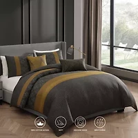 Bebejan Golden Hex 5-pc. Reversible Comforter Set