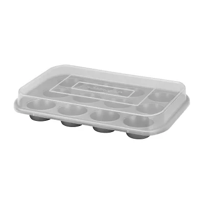Farberware Bakeware Non-Stick 12-Cup Muffin Pan with Lid