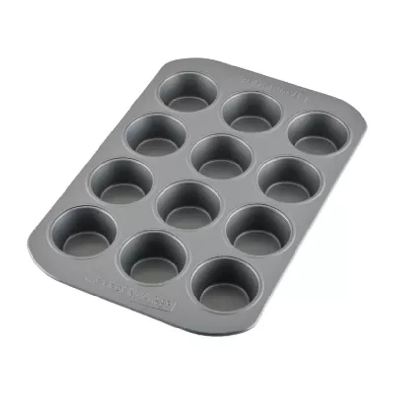 Farberware Bakeware Non-Stick 12-Cup Muffin Pan with Lid