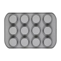 Farberware Bakeware Non-Stick 12-Cup Muffin Pan with Lid