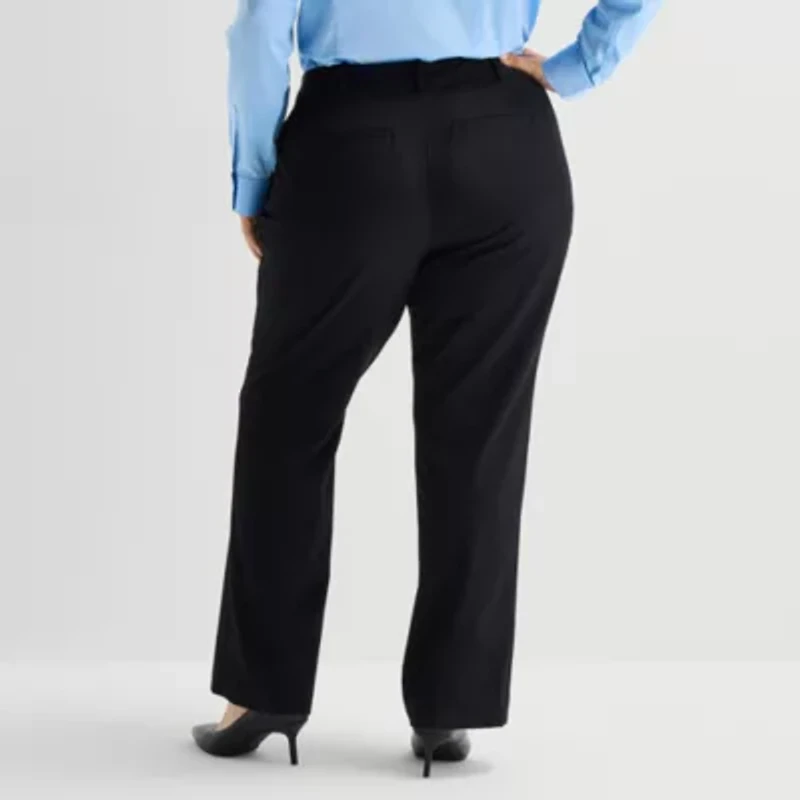 Liz Claiborne Audra Curvy Womens Straight Mid Rise Trouser