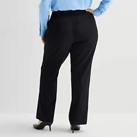 Liz Claiborne Audra Curvy Womens Straight Mid Rise Trouser