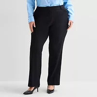 Liz Claiborne Audra Curvy Womens Straight Mid Rise Trouser