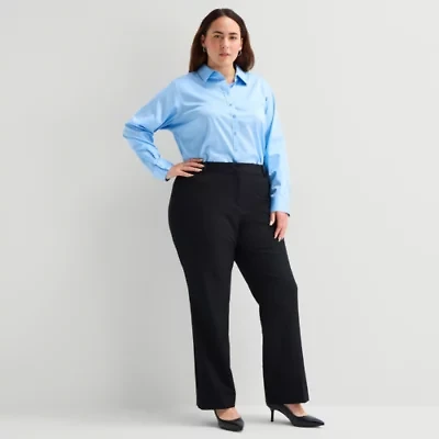 Liz Claiborne Audra Curvy Womens Straight Mid Rise Trouser