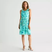 Perceptions Womens Floral Jacket Dress