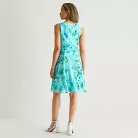 Perceptions Womens Floral Jacket Dress
