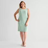 Maya Brooke Womens Plus Jacket Dress