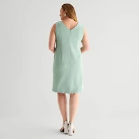 Maya Brooke Womens Plus Jacket Dress