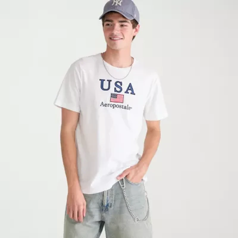 AEROPOSTALE Mens Crew Neck Short Sleeve Classic Fit Graphic T-Shirt