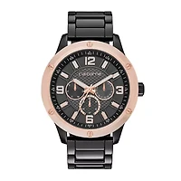 Claiborne® Mens Gunmetal Watch