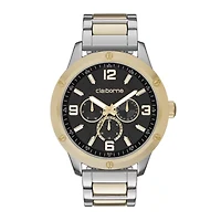 Claiborne® Mens Two-Tone Watch