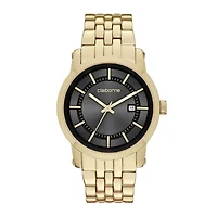 Claiborne® Mens Gold-Tone Watch