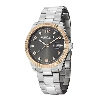 Stührling® Original Mens Gray Dial Stainless Steel Watch