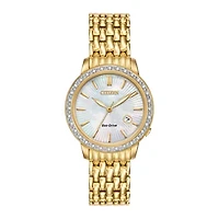 Citizen® Eco-Drive® Womens Diamond-Accent Bracelet Watch EW2282-52D