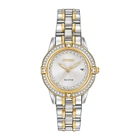 Citizen® Eco-Drive® Silhouette Womens Crystal-Accent Bracelet Watch FE1154-57A