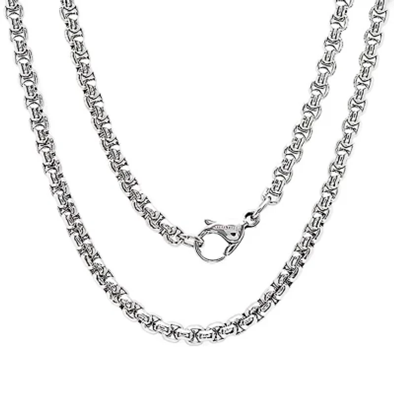Steeltime Mens 18K Gold Over Stainless Steel Stainless Steel Hypoallergenic 24 Inch Box Chain Necklace