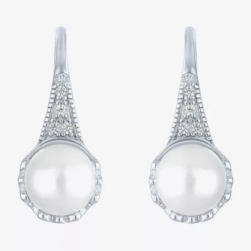 Gemstone Sterling Silver Cushion Drop Earrings