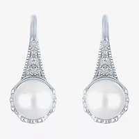 Gemstone Sterling Silver Cushion Drop Earrings