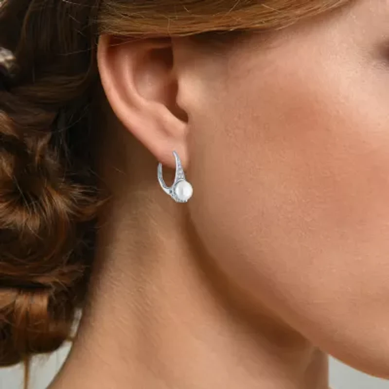 Gemstone Sterling Silver Cushion Drop Earrings